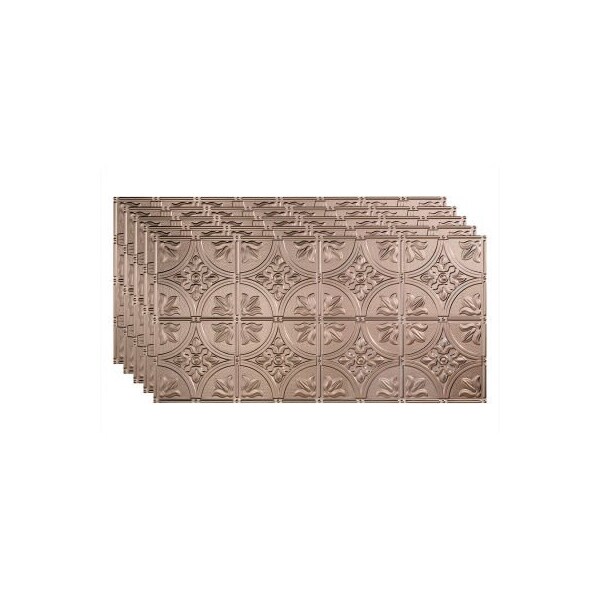 Acoustic Ceiling Products Fasade Traditional Syle # 2 - 48-3/8" x 24-3/8" PVC Glue Up Tile in Brushed Nickel - PG5129 - main